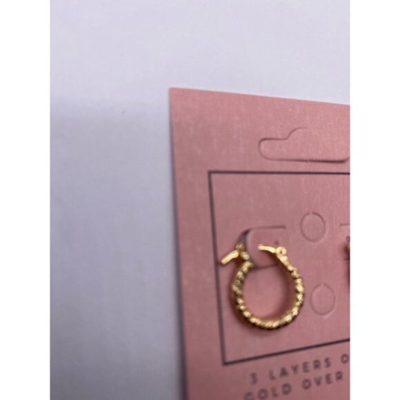 Viva Fashion Jewelry Women’s Girls 18K Gold Plated Small 2cm Hoop Earrings - Picture 6 of 6